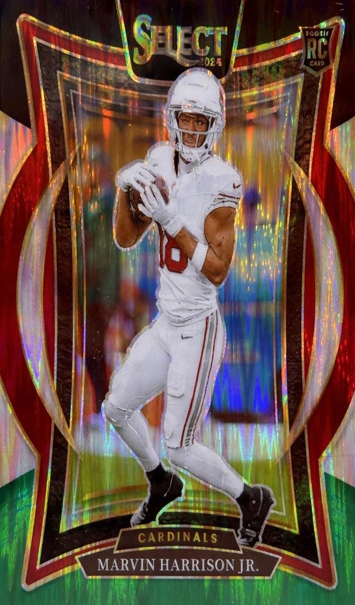 2024 Panini Select Football Black and Green Shock Marvin Harrison Jr. #28 PSA 10