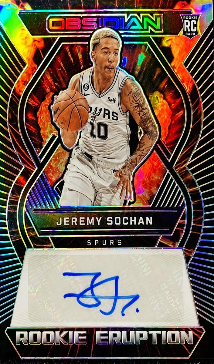 2022 Panini Obsidian Basketball Jeremy Sochan #RE-SAJ