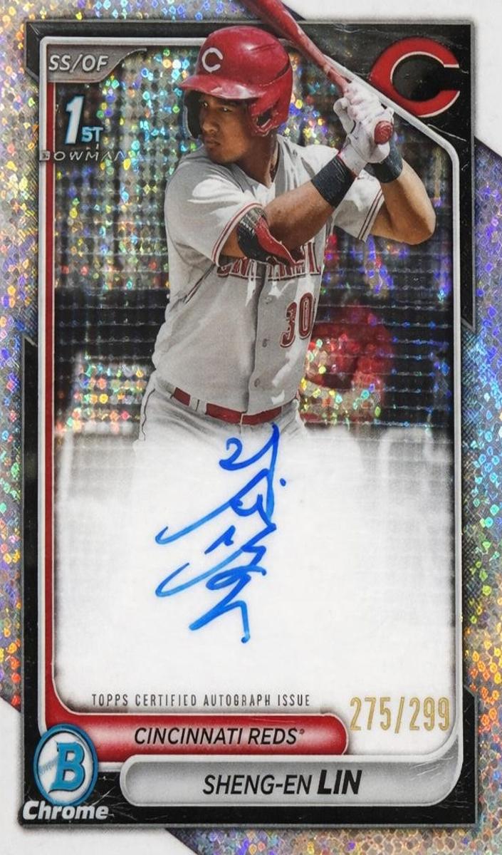 2024 Bowman Chrome Baseball Speckle Sheng-En Lin #CPA-LSH PSA 9
