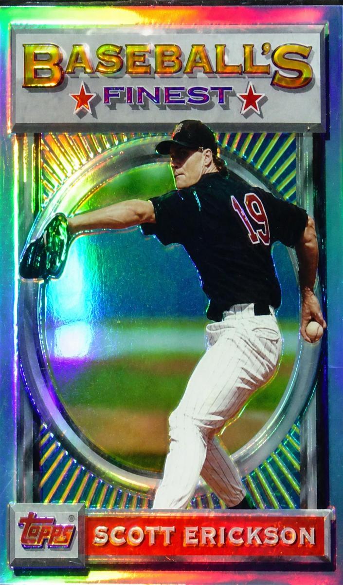 1993 Topps Finest Baseball Refractor Scott Erickson #142 PSA 8