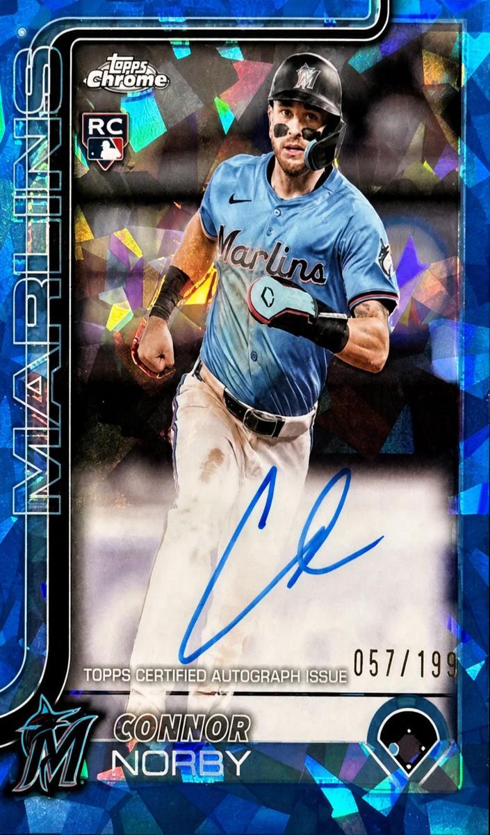 2025 Topps Chrome Update Sapphire Baseball Connor Norby #USA-CN PSA 10