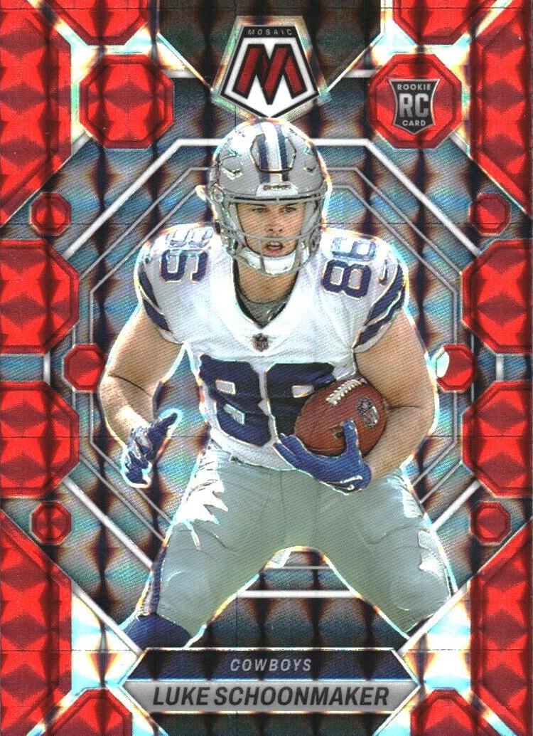 2023 Panini Mosaic Football Red Luke Schoonmaker #344