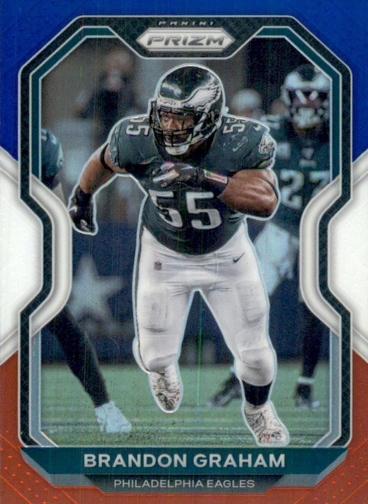 2020 Panini Prizm Football Red White and Blue Prizm Brandon Graham #175