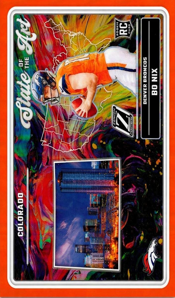 2024 Panini Zenith Football Orange Bo Nix #20 PSA 9