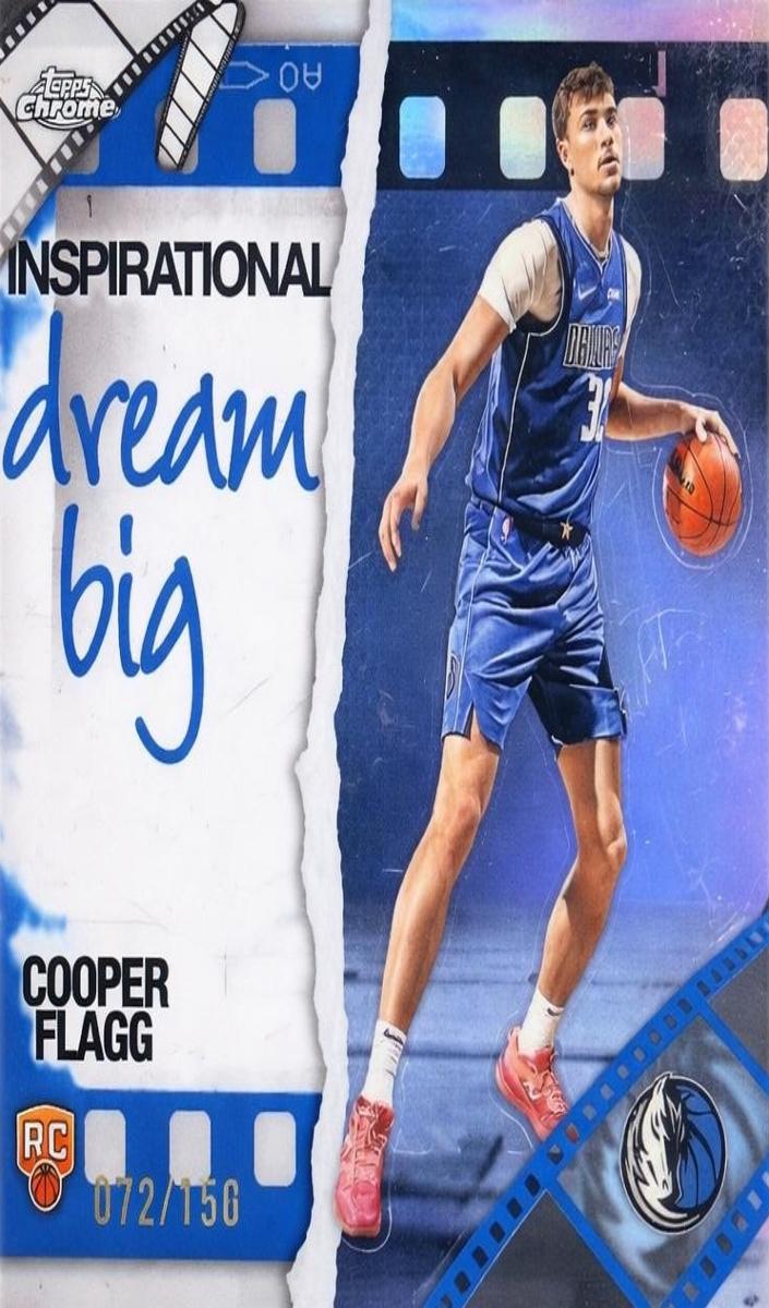 2025 Topps Chrome Basketball Blue Refractor Cooper Flagg #IP-18 PSA 9