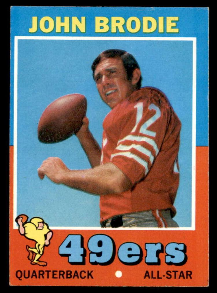 1971 Topps Football John Brodie #100 PSA 7.5