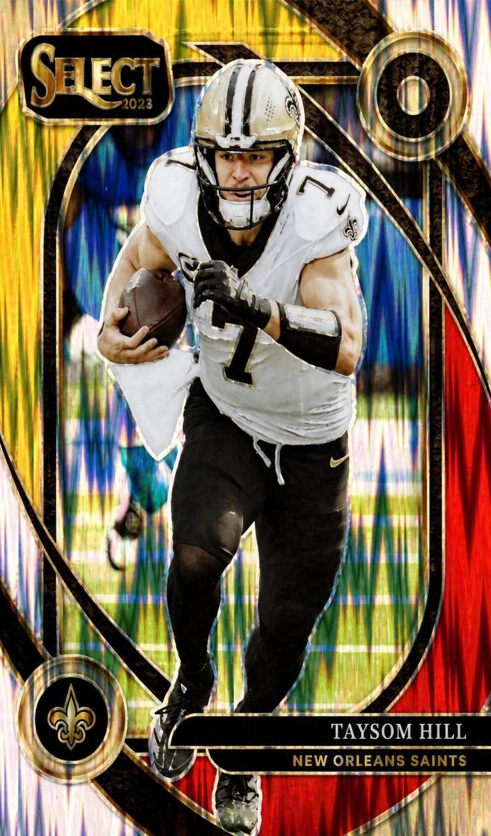 2024 Panini Select Football Red and Yellow Shock Taysom Hill #295