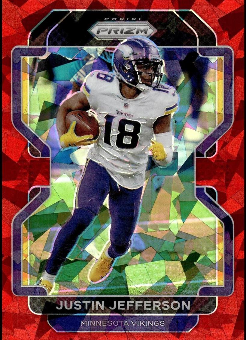 2021 Panini Prizm Football Red Ice Justin Jefferson #125