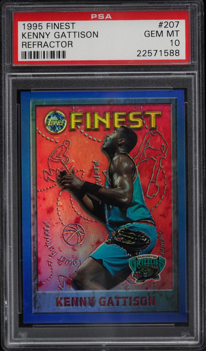 1995 Topps Finest Basketball Refractor Kenny Gattison #207 PSA 10