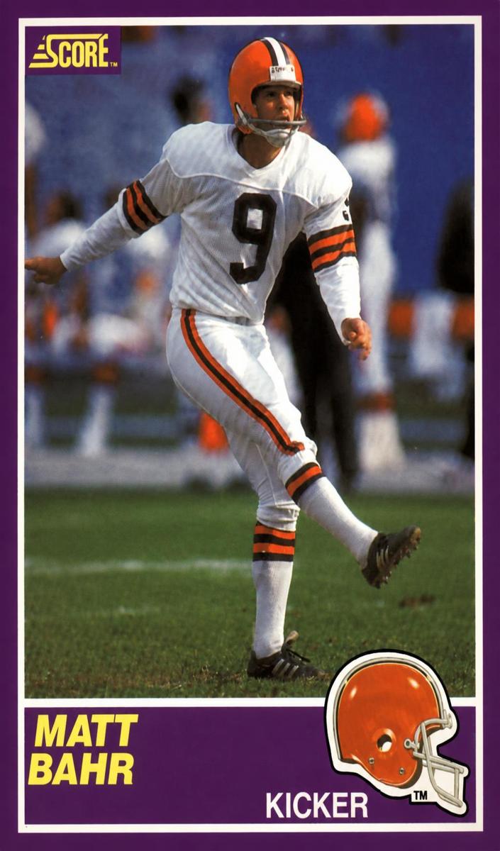 1989 Score Supplemental Football Matt Bahr #410S PSA 10