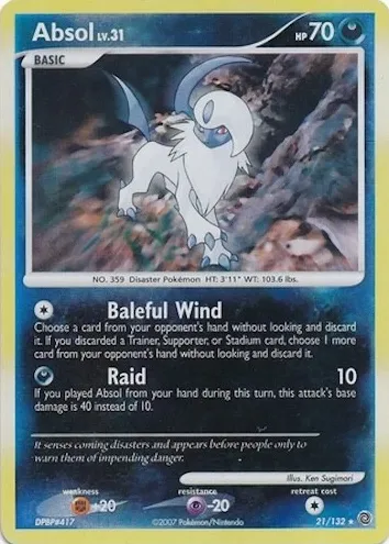 2007 Pokemon Diamond & Pearl Secret Wonders Reverse Holo Absol #21 CGC 8.5