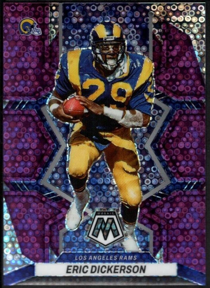 2022 Panini Mosaic Football No Huddle Purple Eric Dickerson #114
