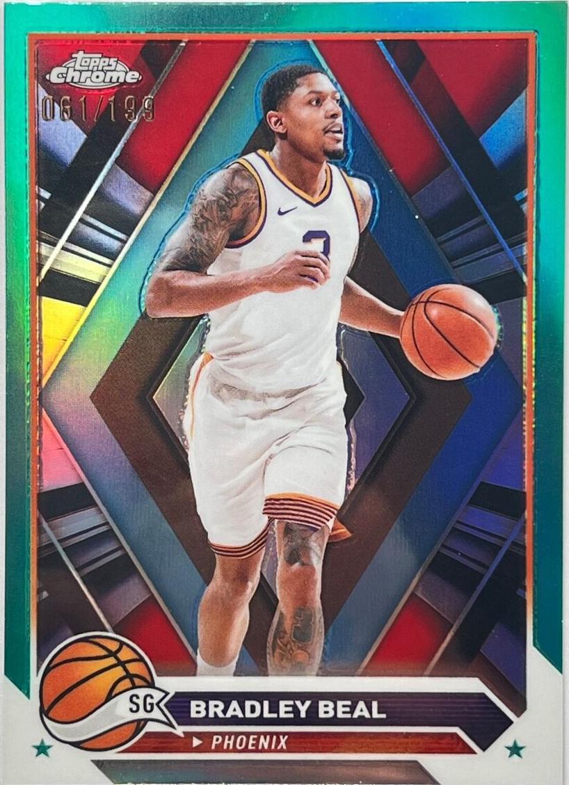 2023 Topps Chrome Basketball Aqua Refractor Bradley Beal #108