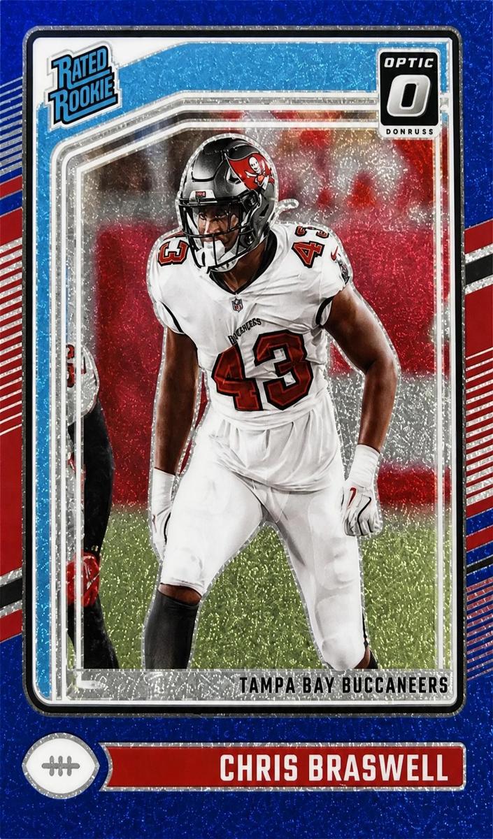 2024 Donruss Optic Football Blue Glitter Chris Braswell #220 PSA 10