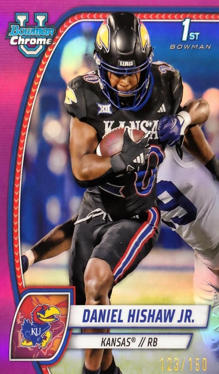 2024 Bowman Chrome University Football Fuchsia Refractor Daniel Hishaw Jr. #52