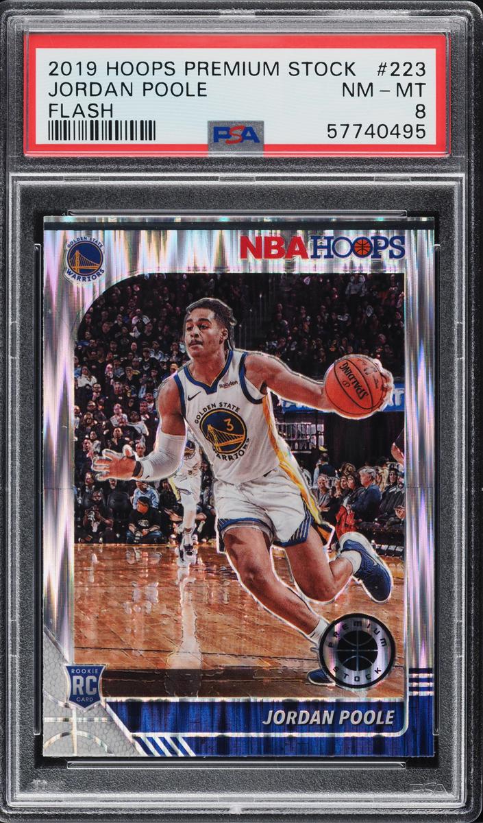 2019 Panini Hoops Premium Stock Basketball Flash Jordan Poole #223 PSA 9