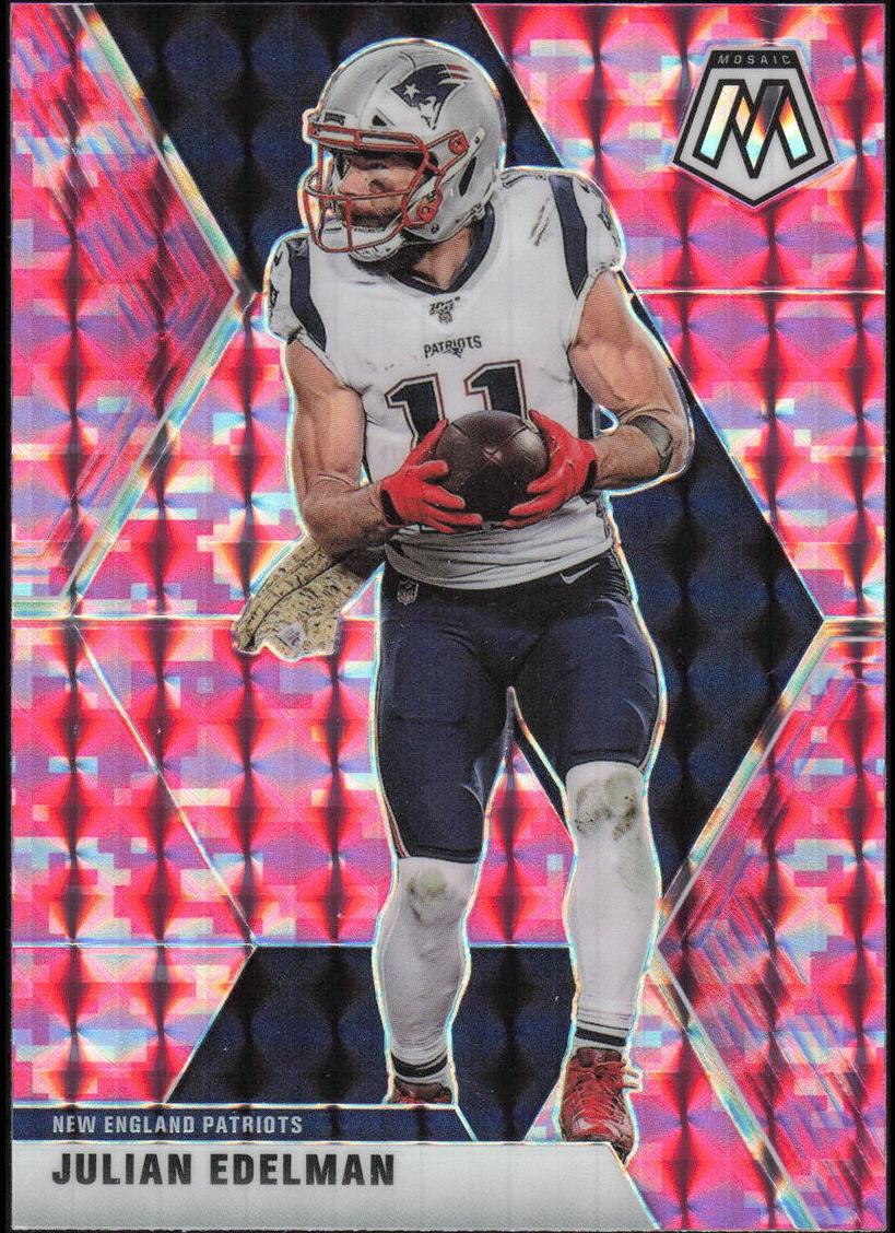 2020 Panini Mosaic Football Camo Pink Julian Edelman #138 PSA 9