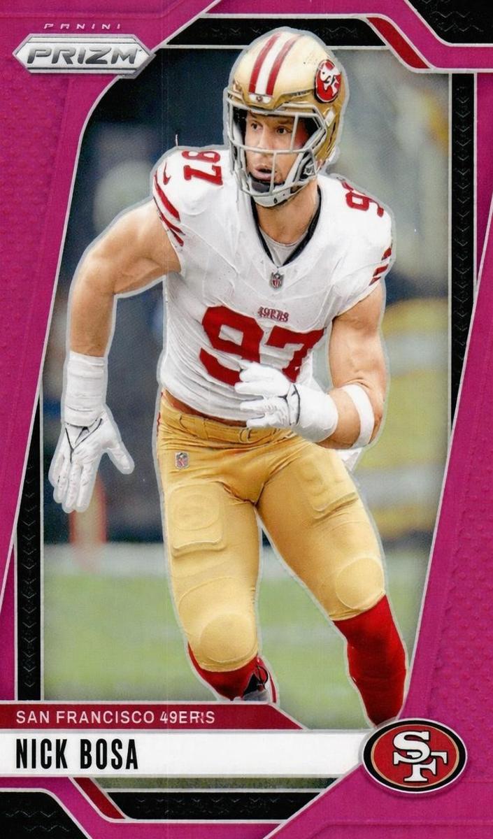 2024 Panini Prizm Football Pink Nick Bosa #254 PSA 10