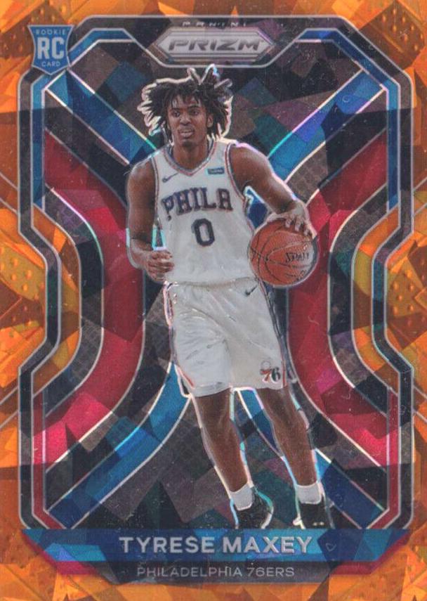 2020 Panini Prizm Basketball Orange Ice Tyrese Maxey #256 PSA 9