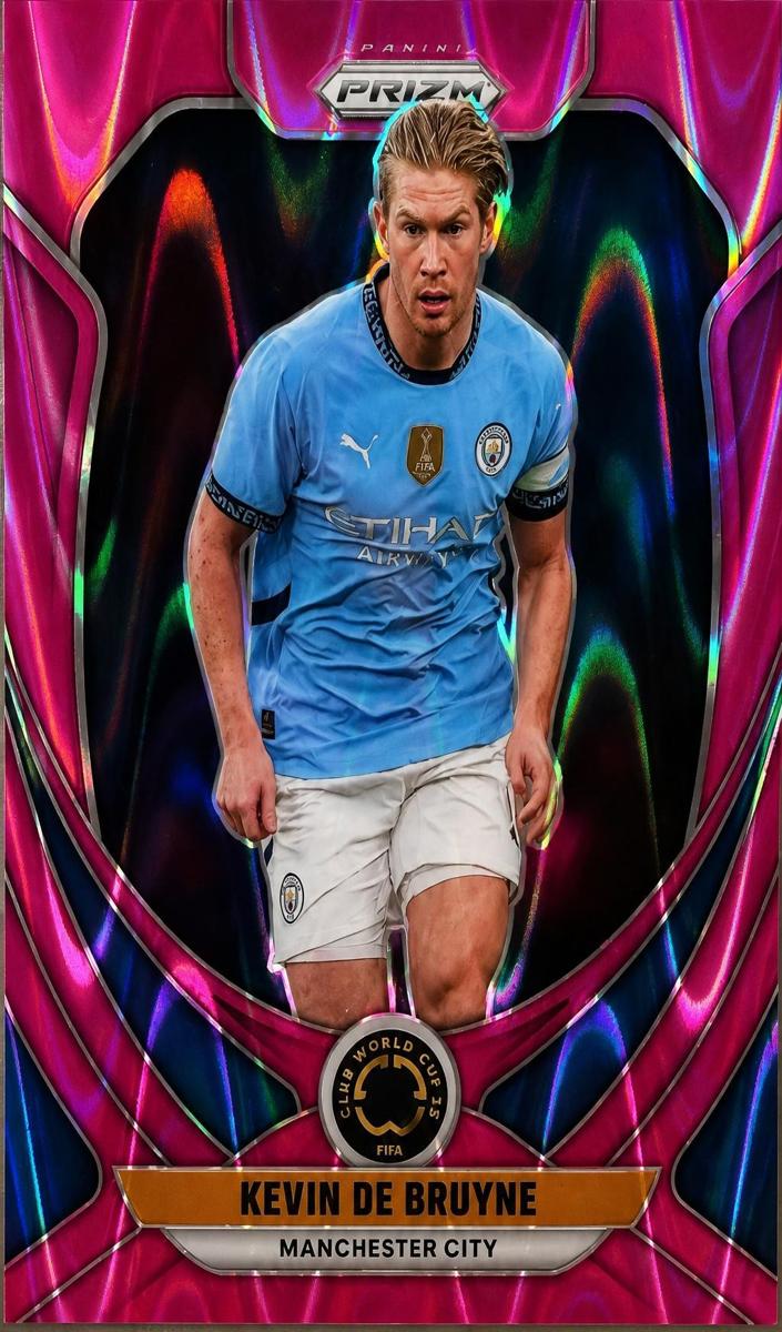 2025 Panini Prizm FIFA Club World Cup Soccer Pink Seismic Kevin De Bruyne #139