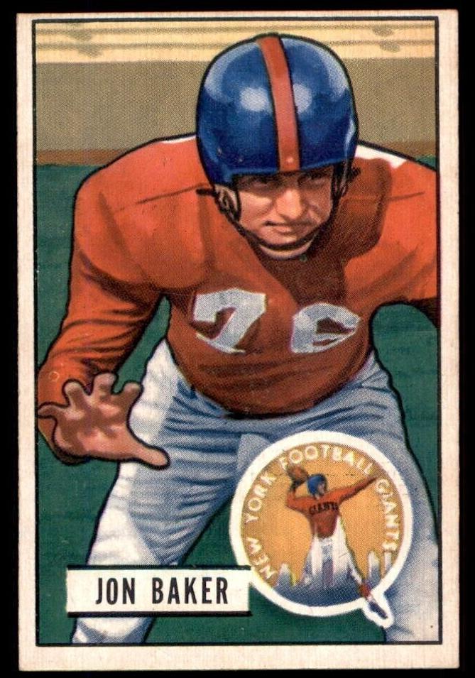 1951 Bowman Football Jon Baker #57