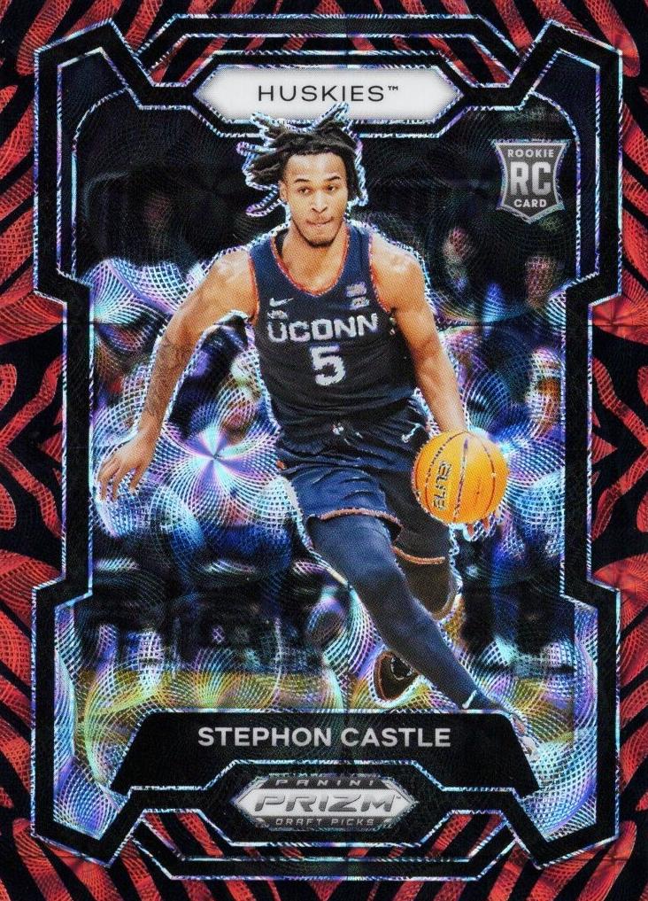 2024 Panini Prizm Draft Picks Basketball Tiger Stripe Stephon Castle #17
