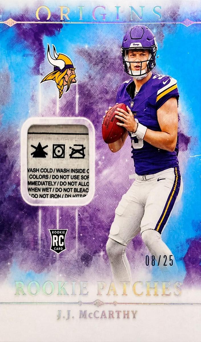 2024 Panini Origins Football Turquoise J.J. McCarthy #RPT-JMC