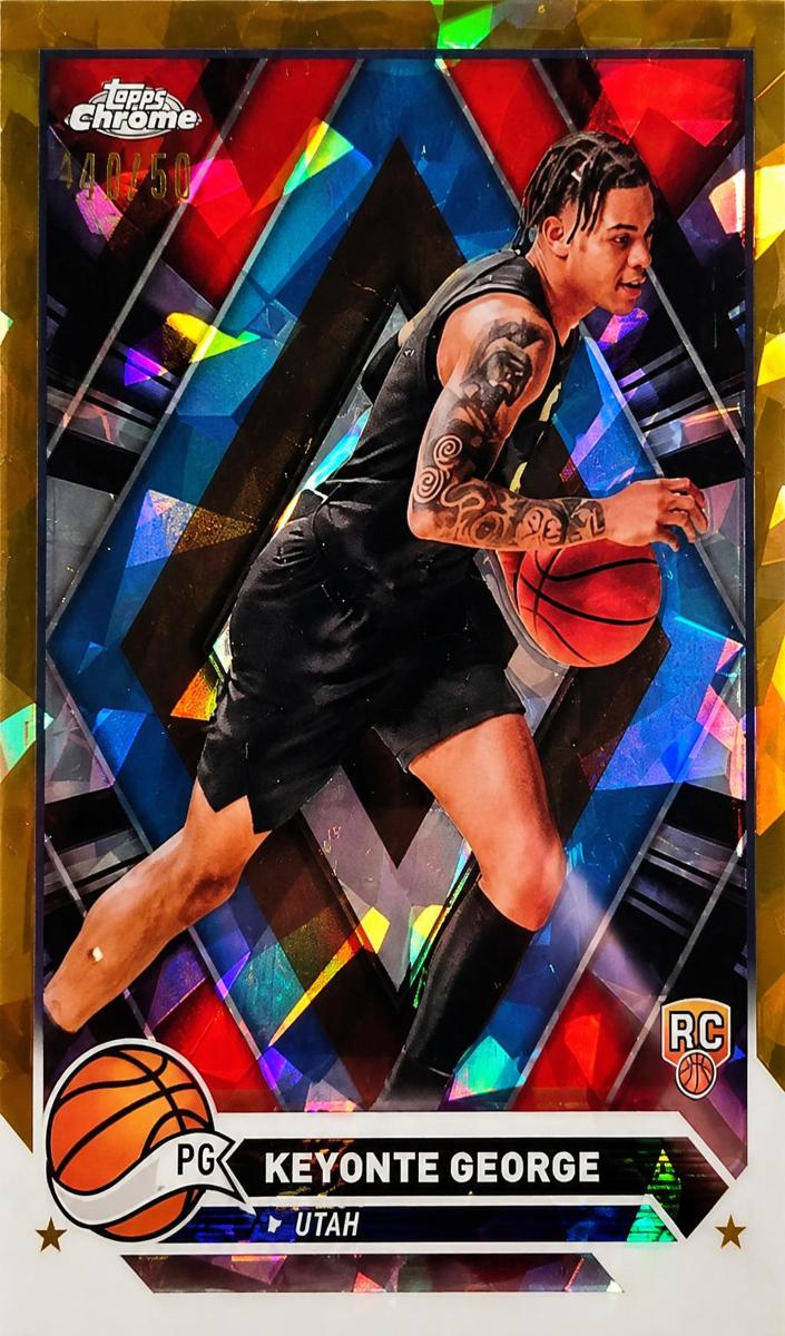 2023 Topps Chrome Sapphire Basketball Gold Keyonte George #153