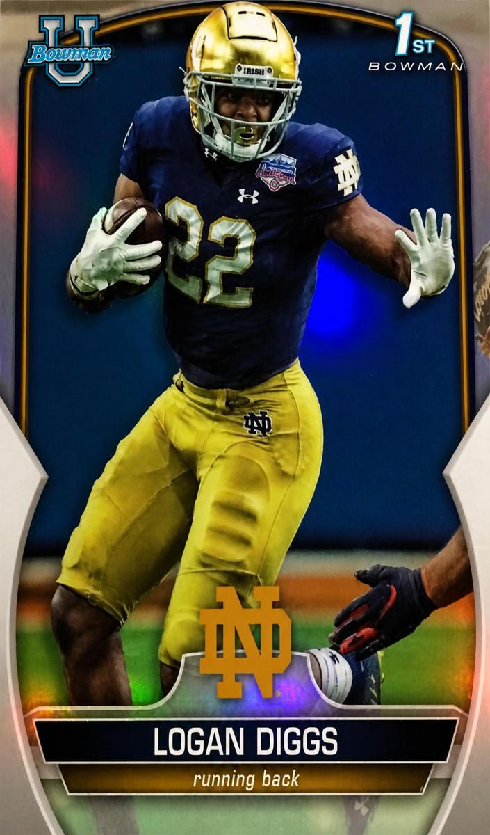 2022 Bowman University Chrome Football Refractor Logan Diggs #38