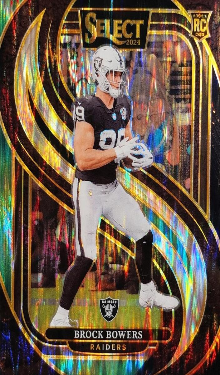 2024 Panini Select Football Black and Green Shock Brock Bowers #118 PSA 9