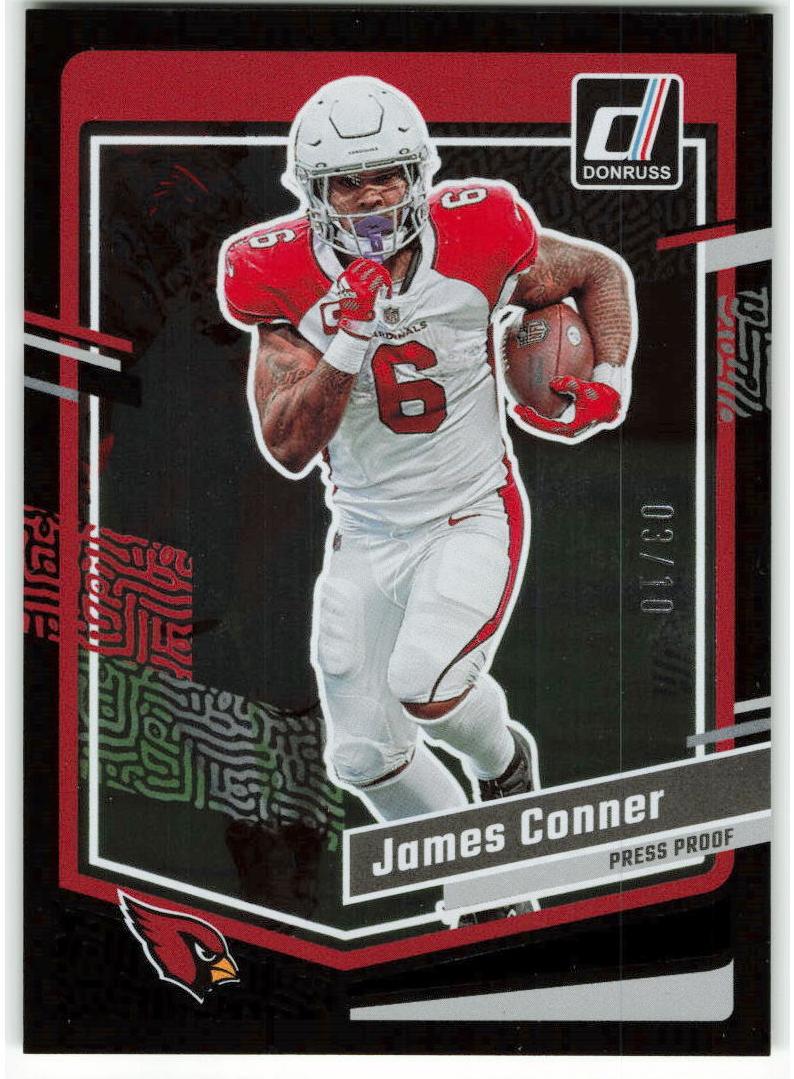 2023 Panini Donruss Football Press Proof Black James Conner #5