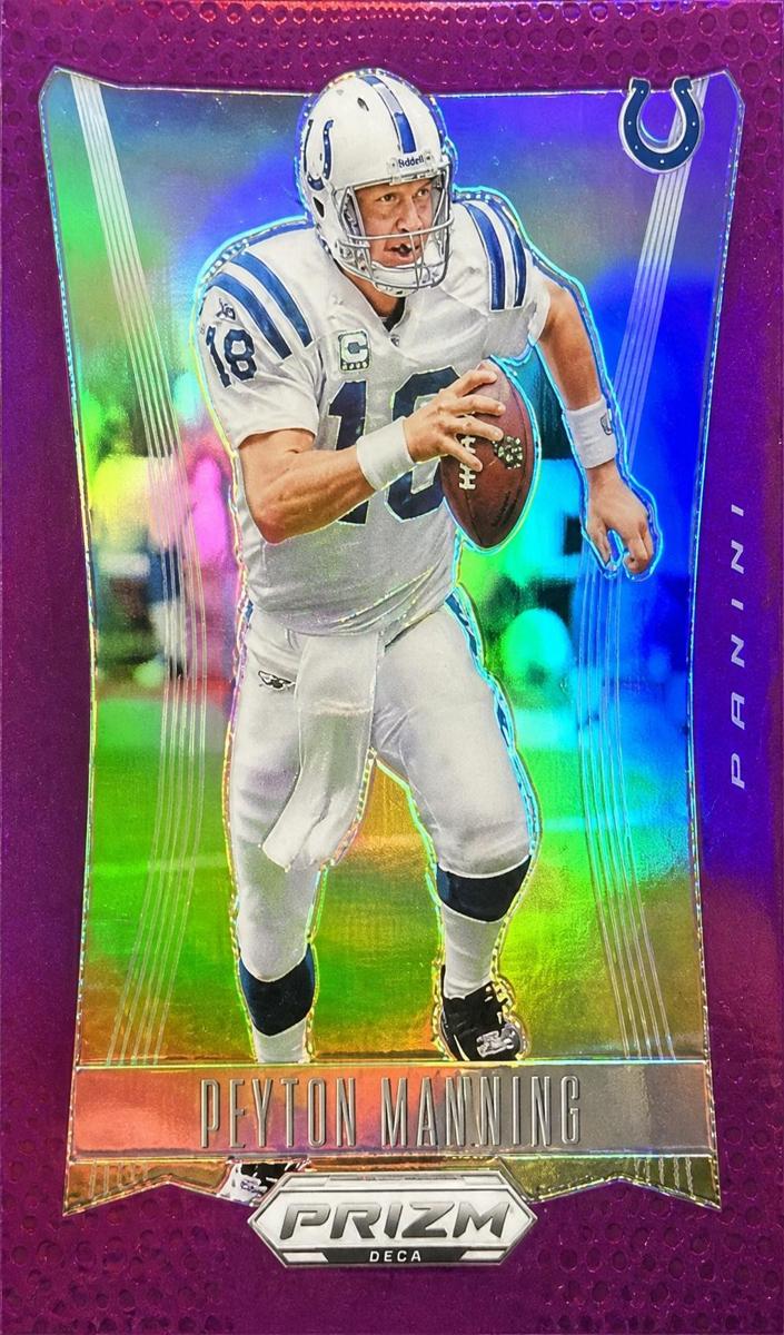 2024 Panini Prizm Deca Football Purple Peyton Manning #139 PSA 9