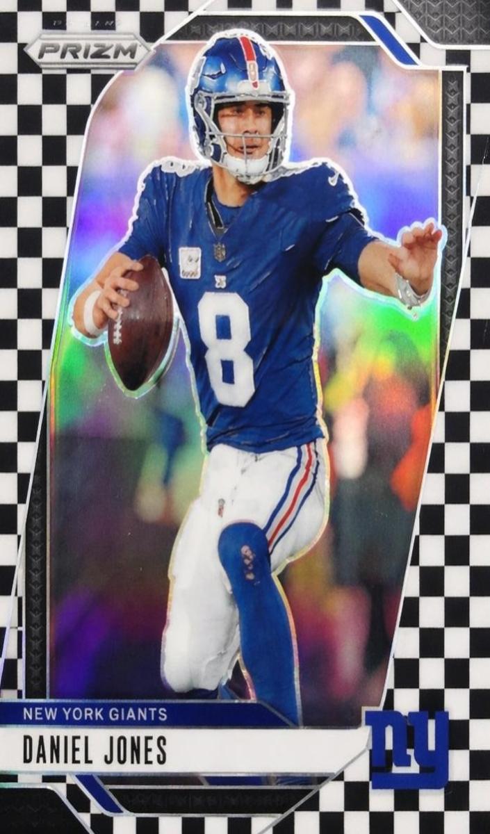 2024 Panini Prizm Football Black and White Checker Daniel Jones #212 CGC 10