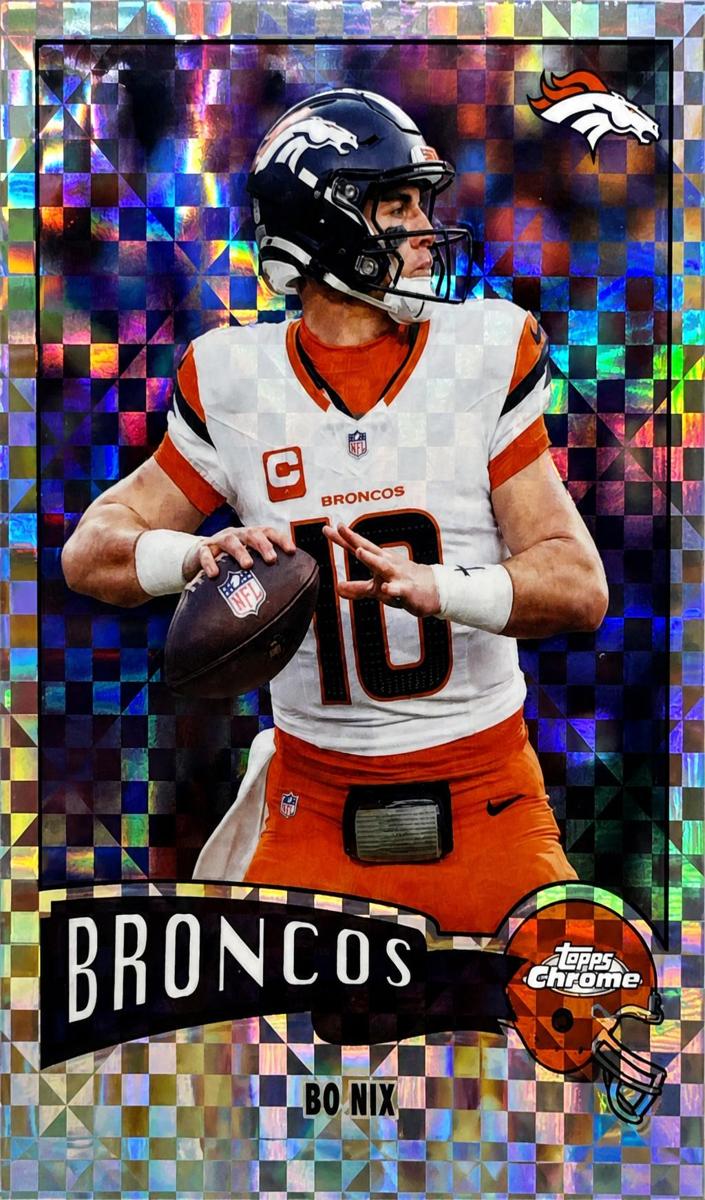 2025 Topps Chrome Football X-Fractor Bo Nix #1975-11