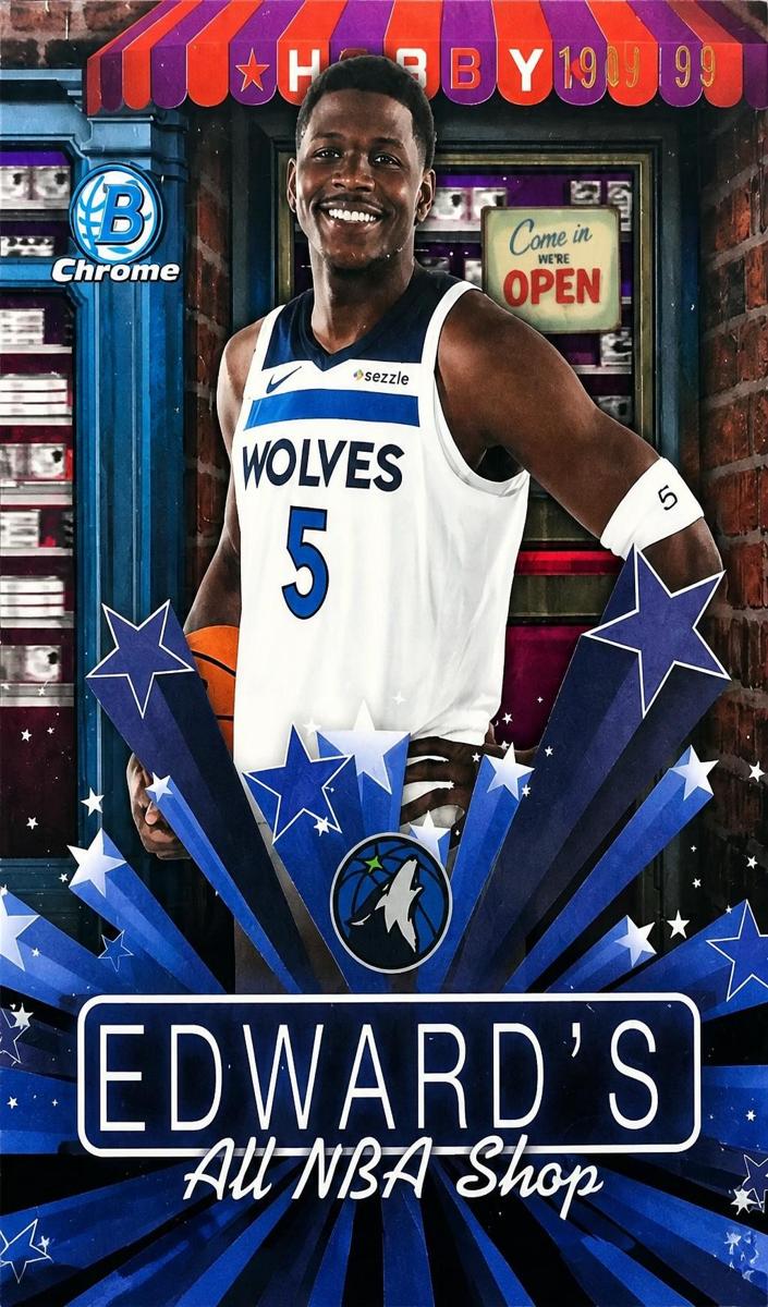 2025 Bowman Basketball Fuchsia Refractor Anthony Edwards #HS-14