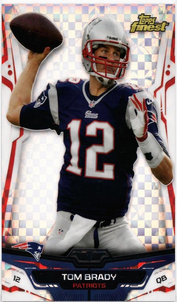2014 Topps Finest Football XFractor Tom Brady #97 PSA 9