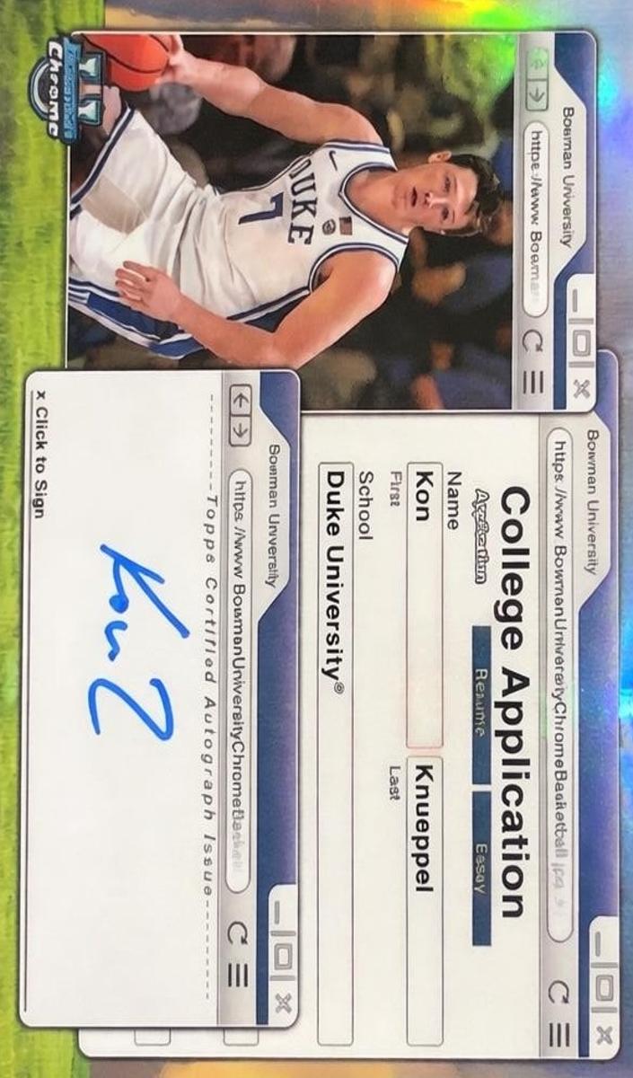2024 Bowman Chrome University Basketball Kon Knueppel #CAA-KK
