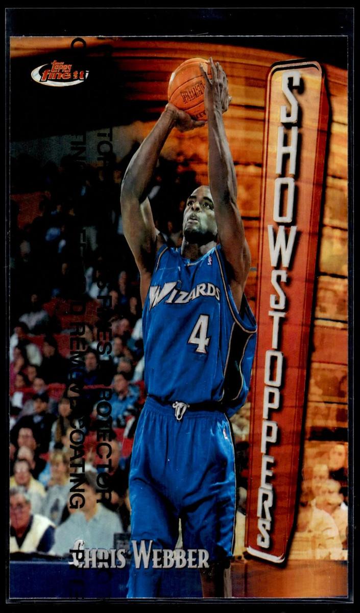 1997 Topps Finest Basketball Refractor Chris Webber #259 PSA 8