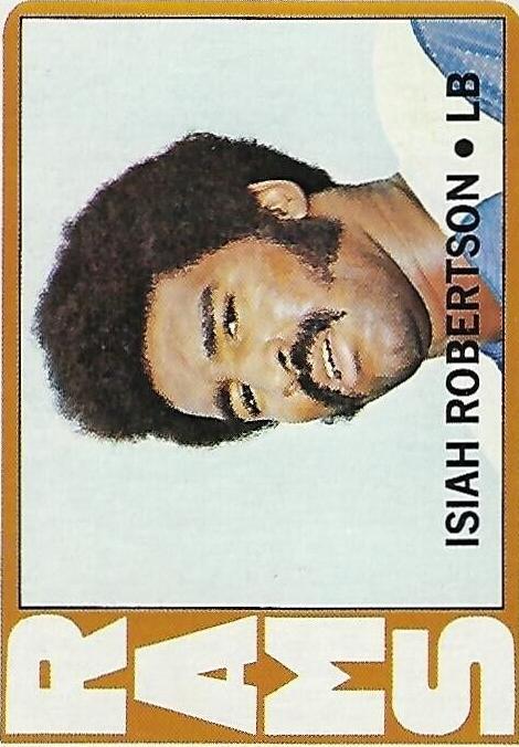 1972 Topps Football Isiah Robertson #215