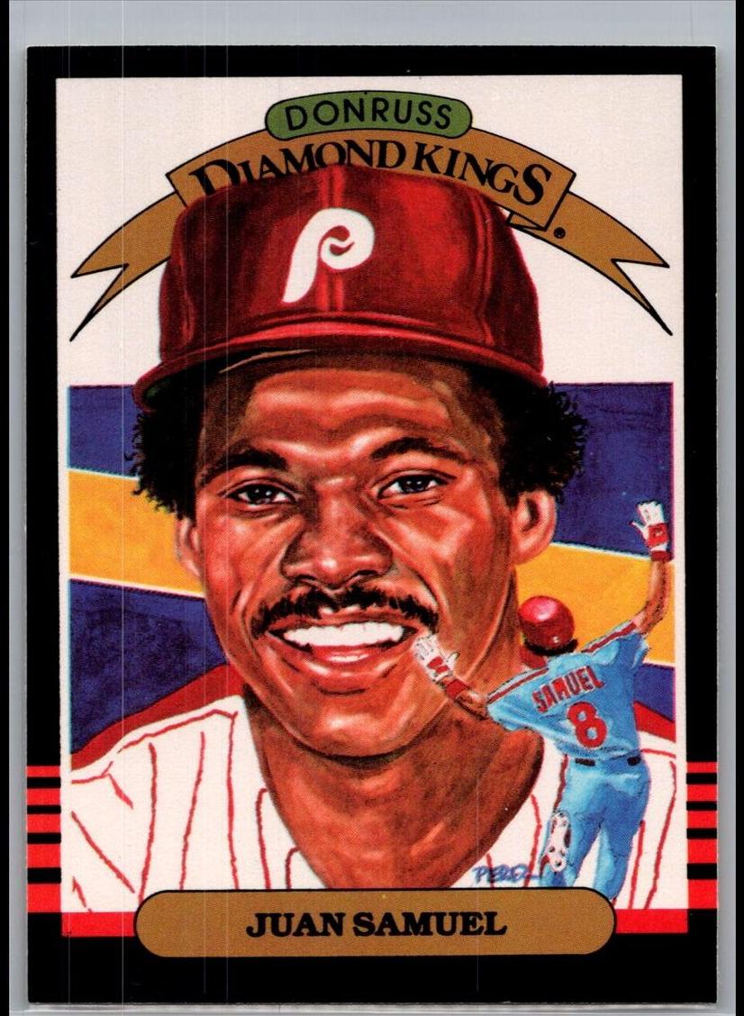 1985 Donruss Baseball Juan Samuel #23 PSA 8