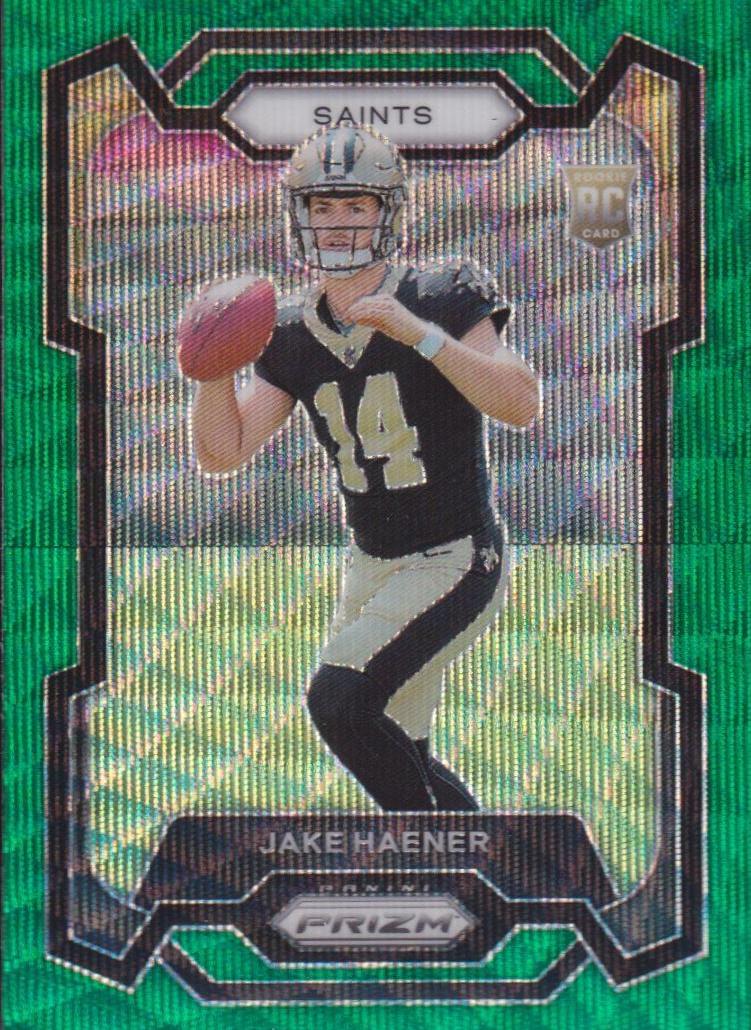 2023 Panini Prizm Football Green Jake Haener #374 PSA 10