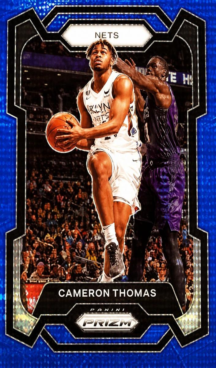 2023 Panini Prizm Basketball Blue Seismic Cameron Thomas #113
