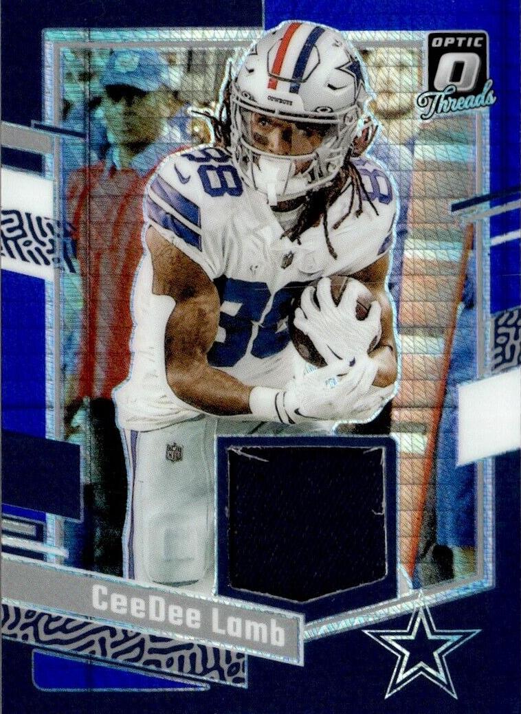 2023 Donruss Optic Football Blue Hyper CeeDee Lamb #DT-CDL PSA 8