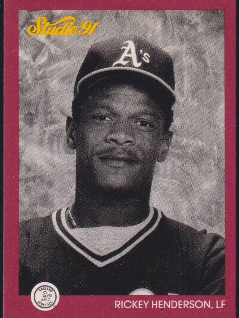 1991 Leaf Studio Baseball Rickey Henderson #104