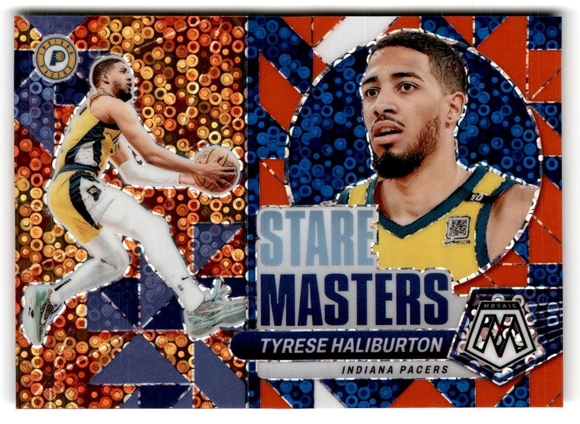 2023 Panini Mosaic Basketball Fast Break Blue Tyrese Haliburton #8