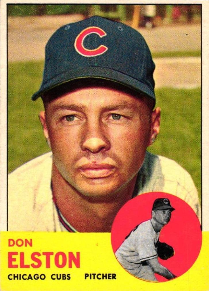 1963 Topps Baseball Don Elston #515 PSA 8