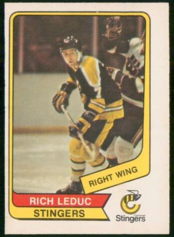 1976 O-Pee-Chee WHA Hockey Rich Leduc #41 PSA 8
