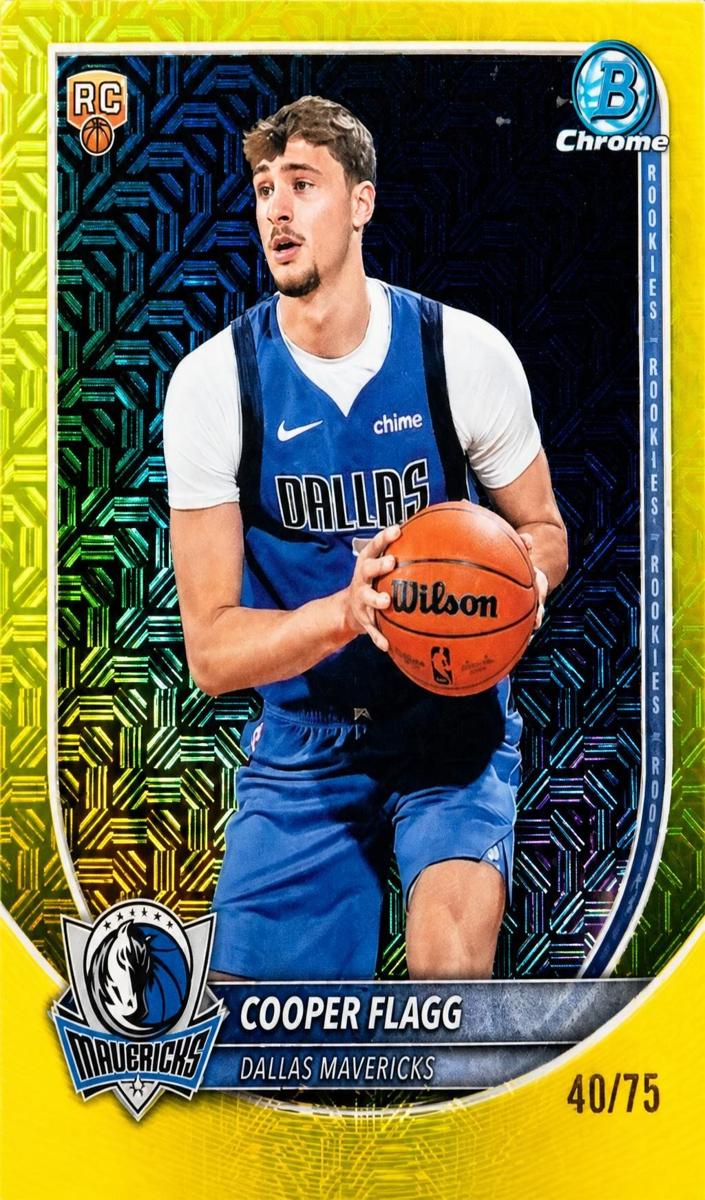2025 Bowman Mega Box Basketball Yellow Mojo Refractor Cooper Flagg #BCV-1