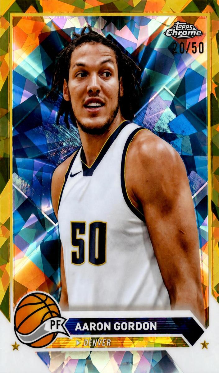 2023 Topps Chrome Sapphire Basketball Gold Aaron Gordon #95 PSA 9