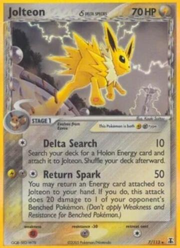 2005 Pokemon EX Delta Species Jolteon #7